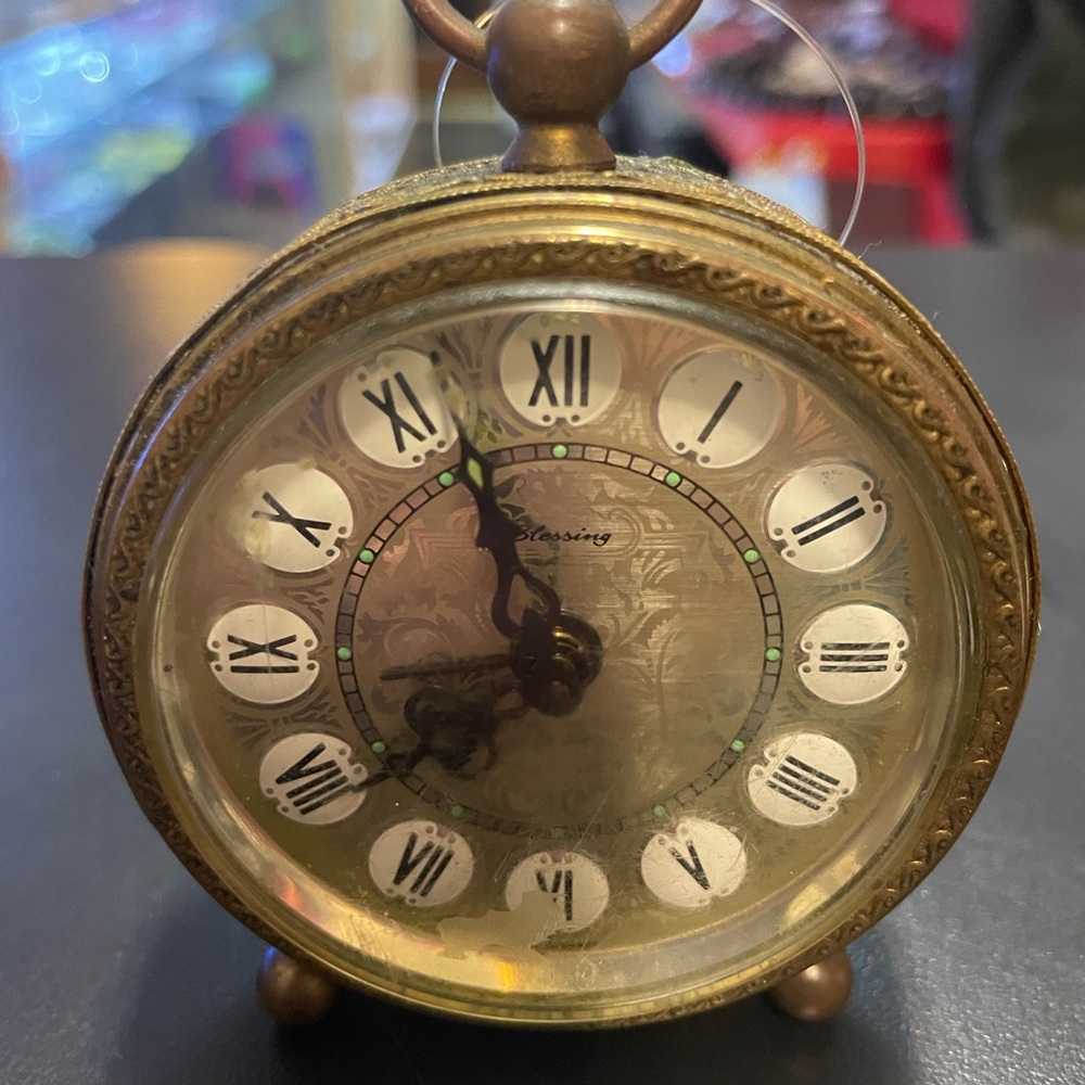 30s/40s Brass Mechanical Wind Up Clock